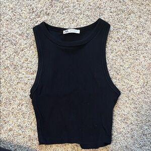 Zara Classic Black Crop Top